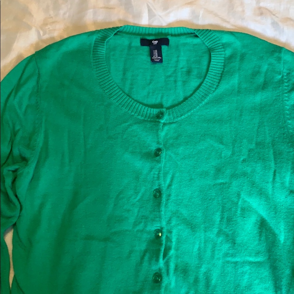 GAP Green Cardigan